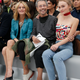 French singer Vanessa Paradis (L), her daughter Lily-Rose Depp (R) and French artist Jean-Paul Goude (C) attend the Spring/Summer 2016 women's ready-to-wear collection for fashion house Chanel at the Grand Palais which is transformed into a Chanel airport during the Fashion Week in Paris, France, October 6, 2015. REUTERS/Charles Platiau - RTS38C5